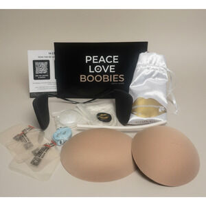 Misses Kisses Bridal Build A Bra Kit Shallow 2” Plunge OC M Beige NEW $200+